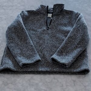 Kids' Charcoal Quarter-Zip Sweater